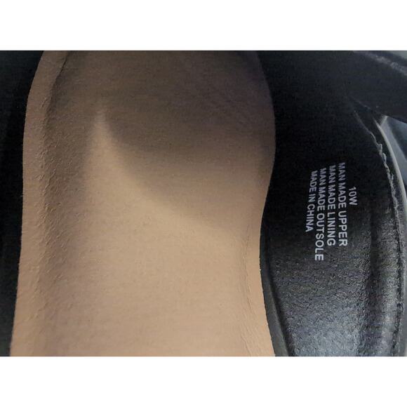 Lane Bryant chunky black loafer style mules 10 - Picture 8 of 9